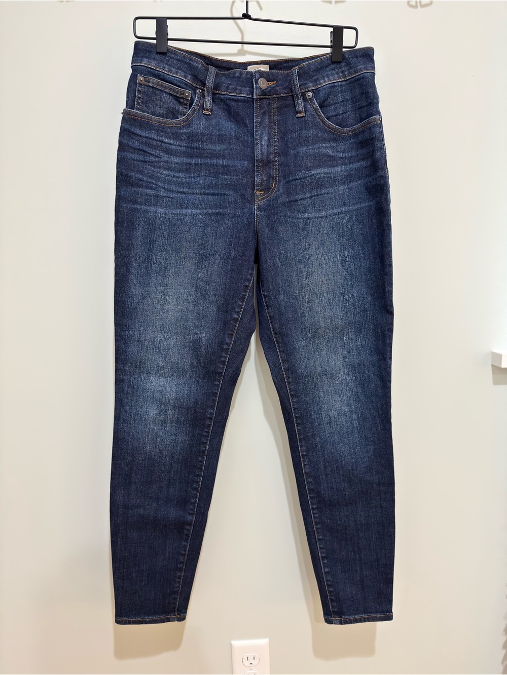 J. Crew Curvy Toothpick Jean in Dark Blue Wash